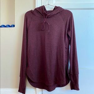 Athleta Uptempo Hoodie Sweatshirt, Womens, XS, Burgundy
